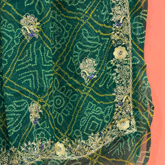 DARBARI GEORGETTE LEHERIYA SAREE