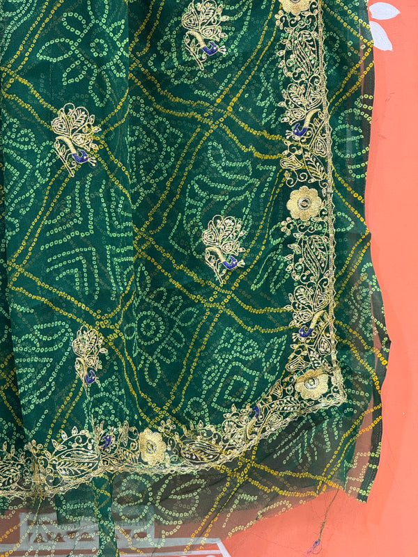 DARBARI GEORGETTE LEHERIYA SAREE