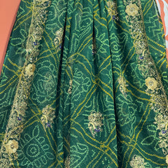 DARBARI GEORGETTE LEHERIYA SAREE