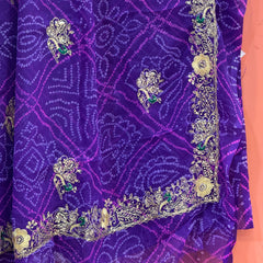 DARBARI GEORGETTE LEHERIYA SAREE