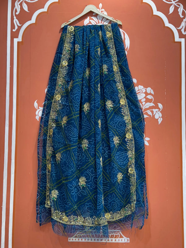DARBARI GEORGETTE LEHERIYA SAREE