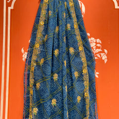 DARBARI GEORGETTE LEHERIYA SAREE