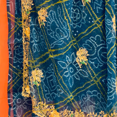 DARBARI GEORGETTE LEHERIYA SAREE
