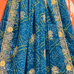 DARBARI GEORGETTE LEHERIYA SAREE