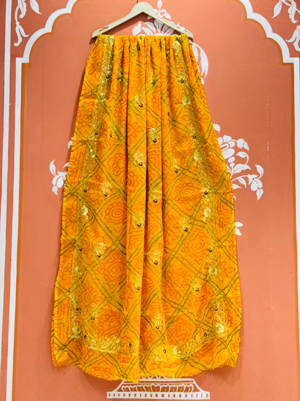 DARBARI GEORGETTE LEHERIYA SAREE