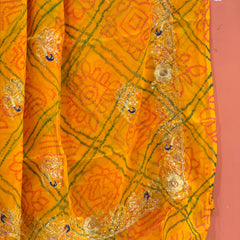 DARBARI GEORGETTE LEHERIYA SAREE