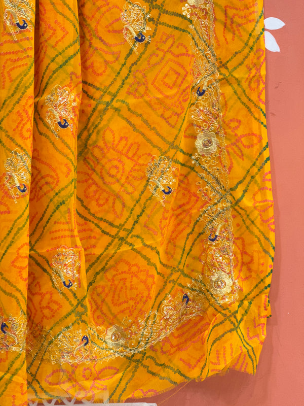 DARBARI GEORGETTE LEHERIYA SAREE