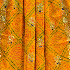 DARBARI GEORGETTE LEHERIYA SAREE