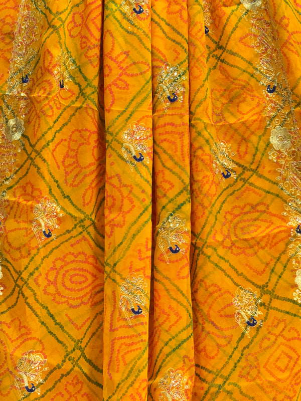 DARBARI GEORGETTE LEHERIYA SAREE