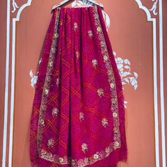 DARBARI GEORGETTE LEHERIYA SAREE