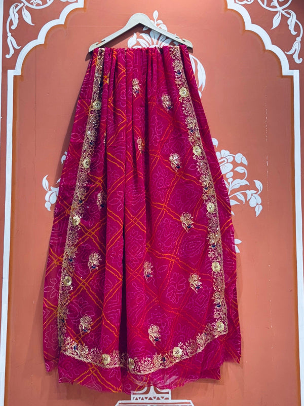 DARBARI GEORGETTE LEHERIYA SAREE