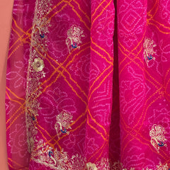 DARBARI GEORGETTE LEHERIYA SAREE