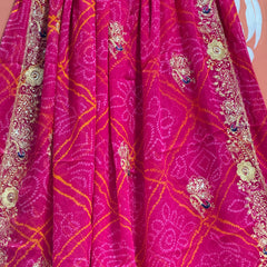 DARBARI GEORGETTE LEHERIYA SAREE