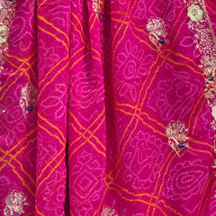 DARBARI GEORGETTE LEHERIYA SAREE