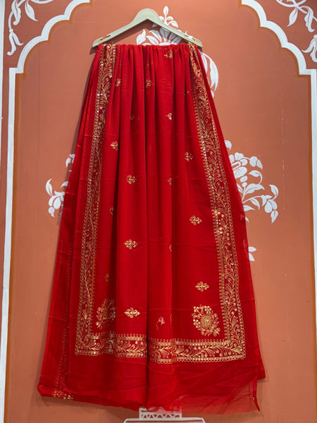 DARBARI GEORGETTE LEHERIYA SAREE