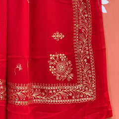 DARBARI GEORGETTE LEHERIYA SAREE