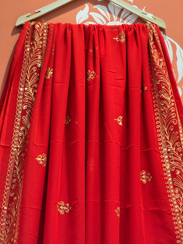 DARBARI GEORGETTE LEHERIYA SAREE
