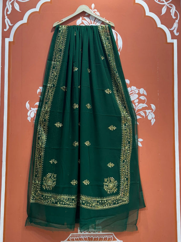 DARBARI GEORGETTE LEHERIYA SAREE
