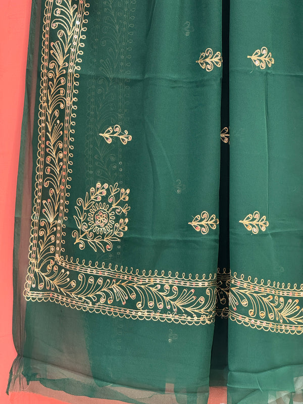 DARBARI GEORGETTE LEHERIYA SAREE