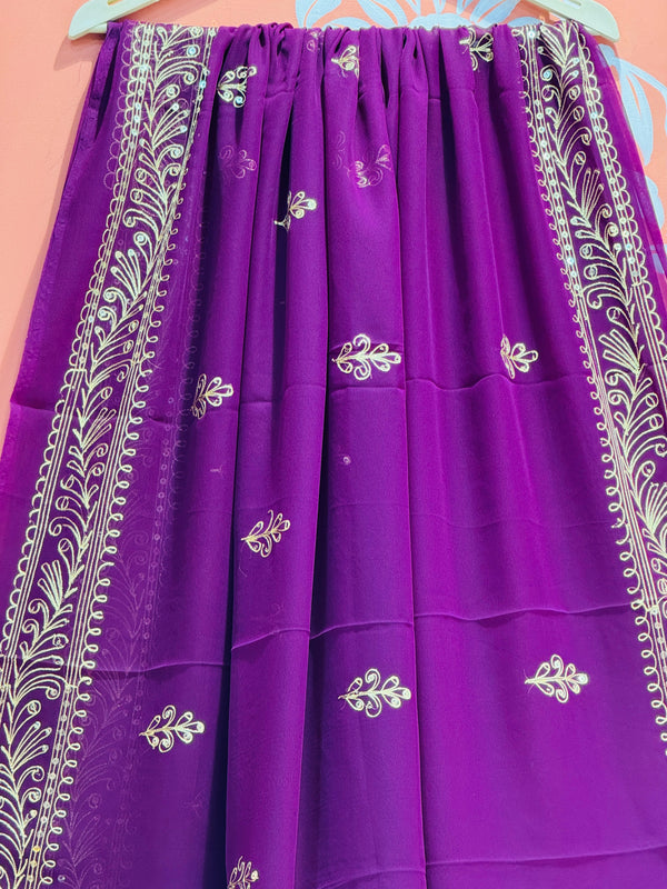 DARBARI GEORGETTE LEHERIYA SAREE