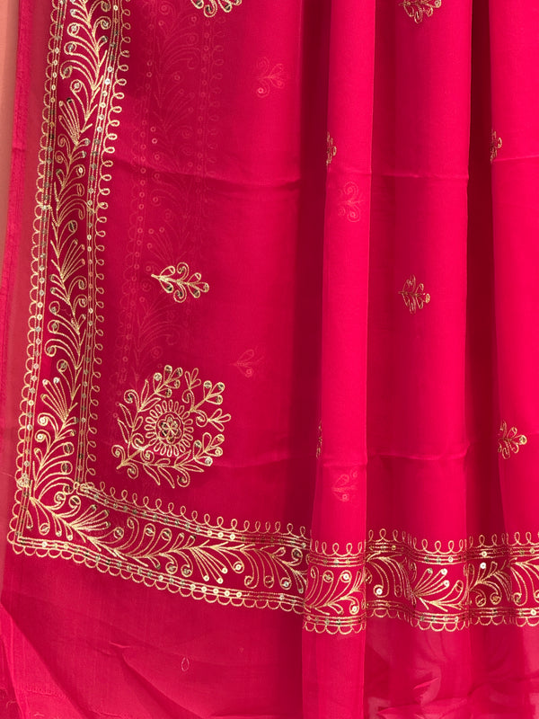 DARBARI GEORGETTE LEHERIYA SAREE
