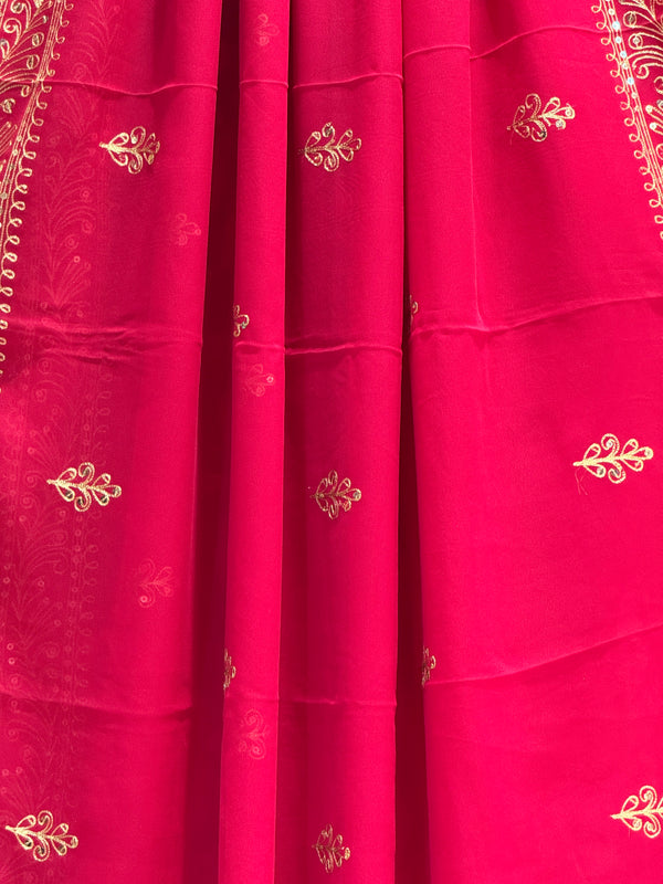 DARBARI GEORGETTE LEHERIYA SAREE