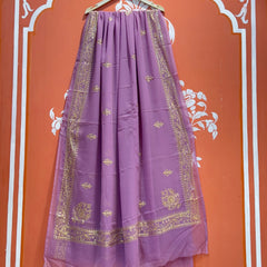 DARBARI GEORGETTE LEHERIYA SAREE