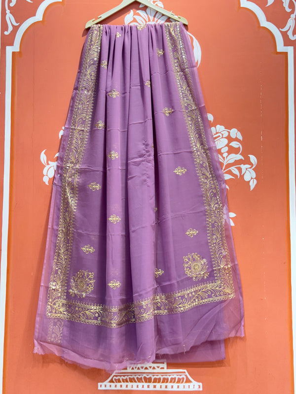 DARBARI GEORGETTE LEHERIYA SAREE