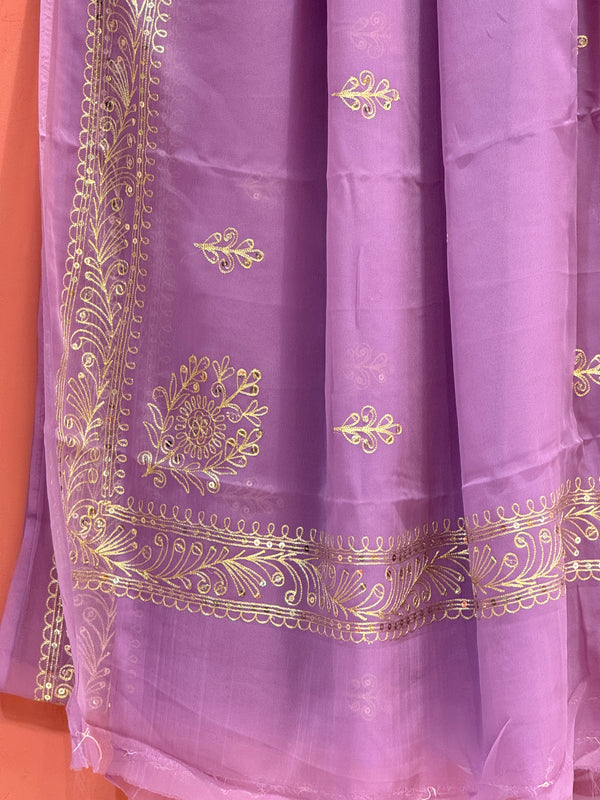 DARBARI GEORGETTE LEHERIYA SAREE