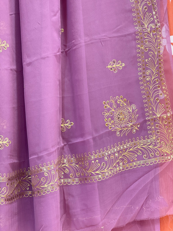 DARBARI GEORGETTE LEHERIYA SAREE