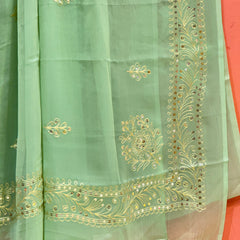 DARBARI GEORGETTE LEHERIYA SAREE