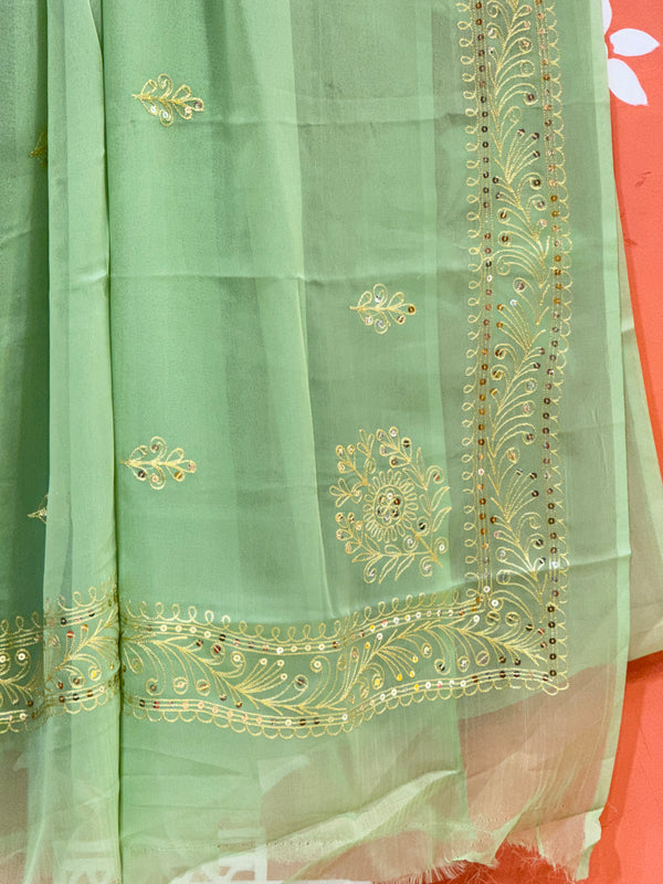 DARBARI GEORGETTE LEHERIYA SAREE
