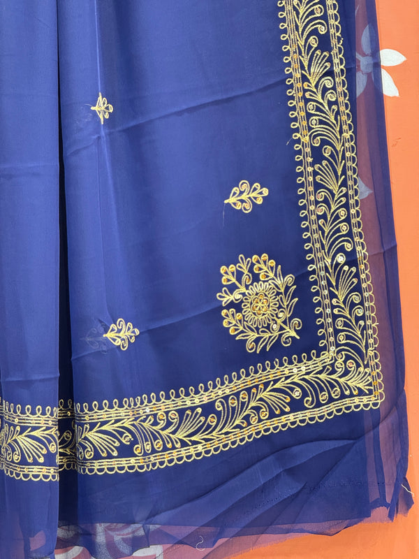 DARBARI GEORGETTE LEHERIYA SAREE