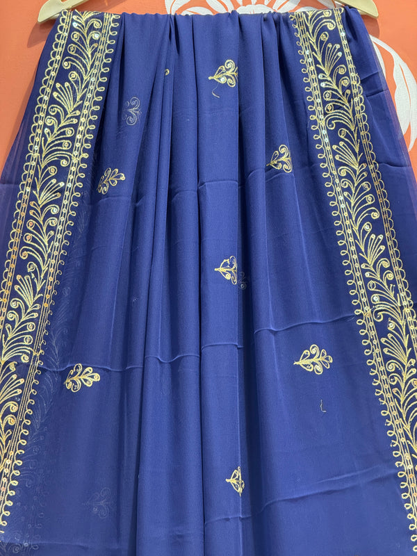 DARBARI GEORGETTE LEHERIYA SAREE