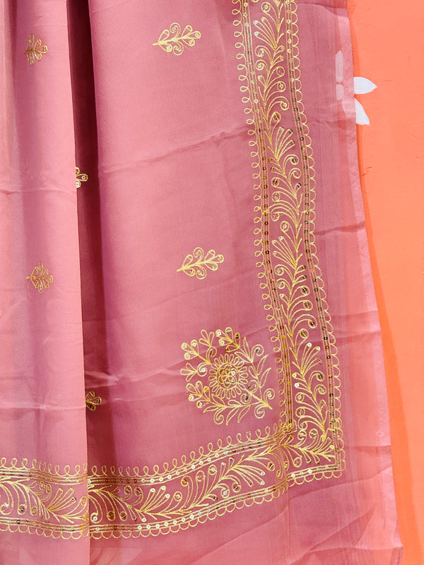 DARBARI GEORGETTE LEHERIYA SAREE