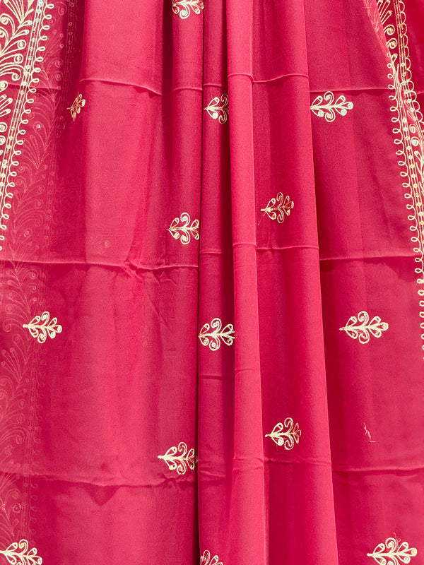 DARBARI GEORGETTE LEHERIYA SAREE