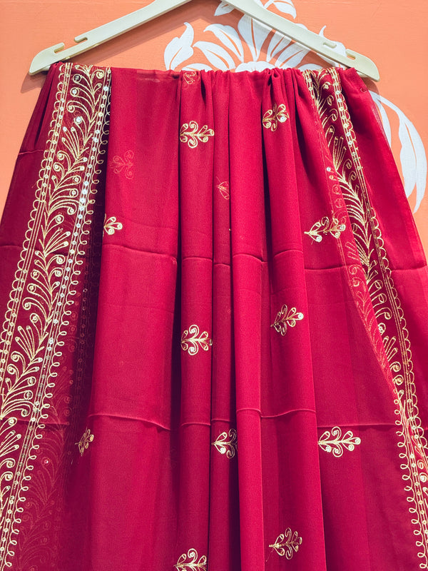 DARBARI GEORGETTE LEHERIYA SAREE