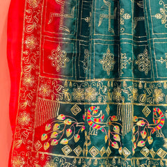 DARBARI GEORGETTE LEHERIYA SAREE