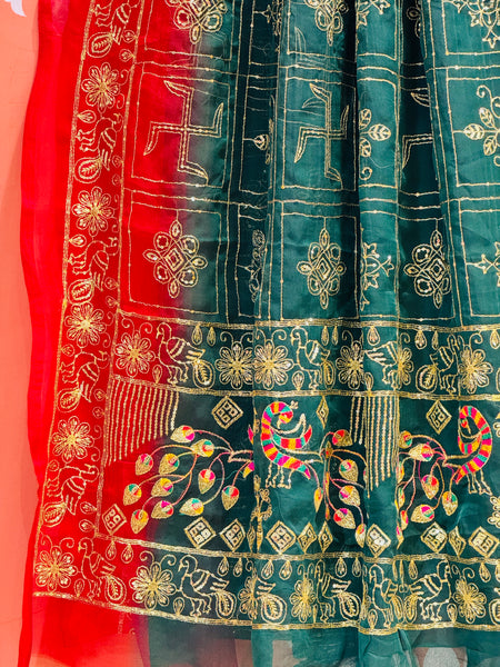 DARBARI GEORGETTE LEHERIYA SAREE