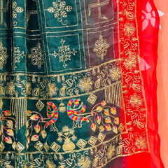 DARBARI GEORGETTE LEHERIYA SAREE