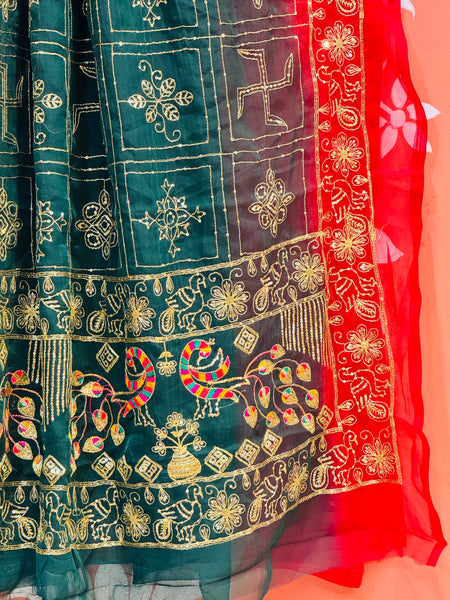 DARBARI GEORGETTE LEHERIYA SAREE