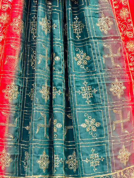 DARBARI GEORGETTE LEHERIYA SAREE