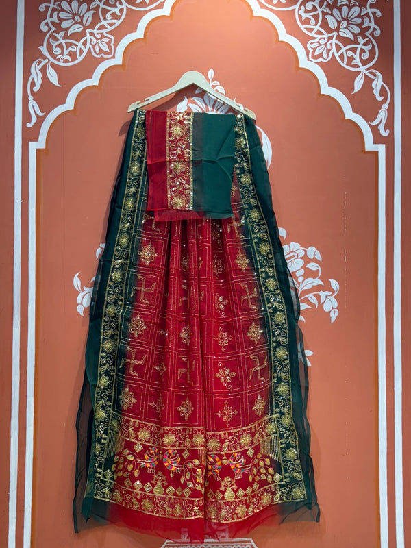 DARBARI GEORGETTE LEHERIYA SAREE