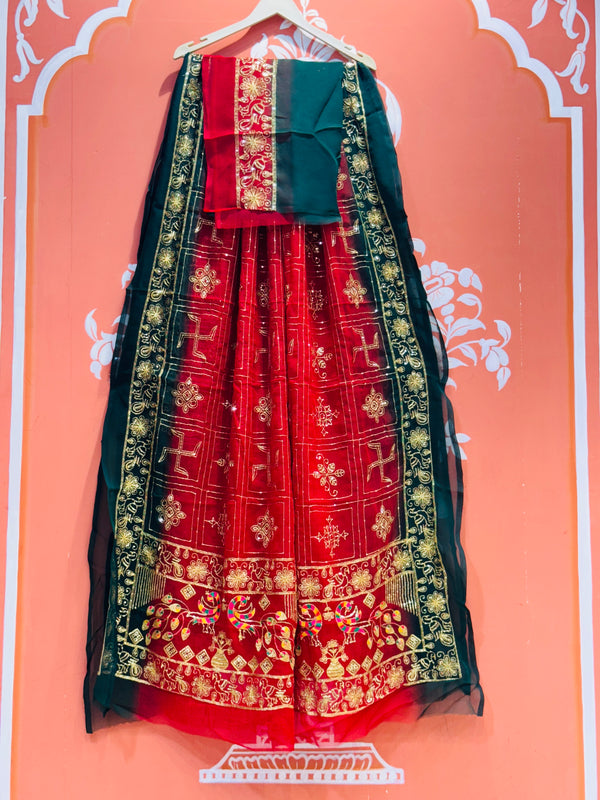 DARBARI GEORGETTE LEHERIYA SAREE
