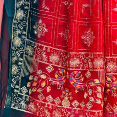 DARBARI GEORGETTE LEHERIYA SAREE