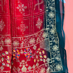 DARBARI GEORGETTE LEHERIYA SAREE