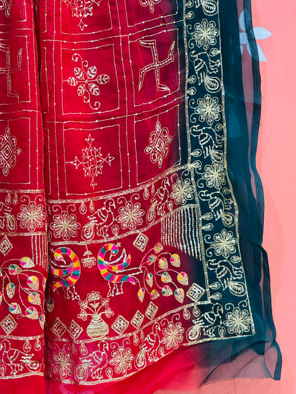 DARBARI GEORGETTE LEHERIYA SAREE