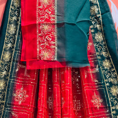 DARBARI GEORGETTE LEHERIYA SAREE