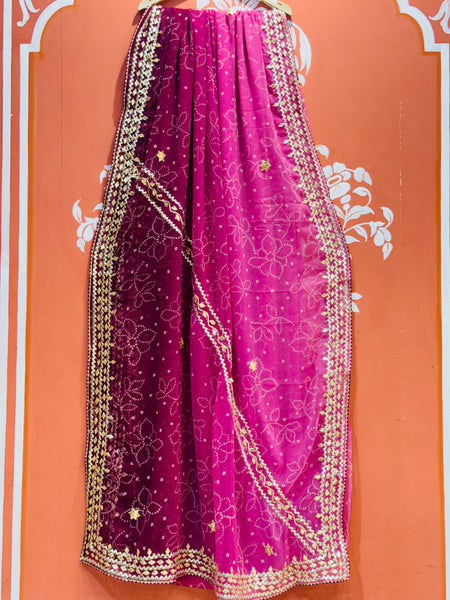 ROYAL GEORGETTE KACHI PATTI SAREE