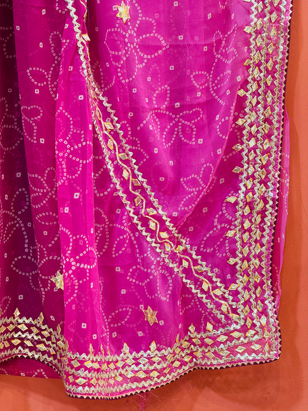ROYAL GEORGETTE KACHI PATTI SAREE